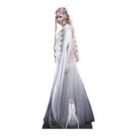 Figurine en carton taille réelle - Galadriel dans sa longue robe noire et blanche - Le Hobbit - Hauteur 194 cm
