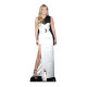 Figurine en carton taille réelle - Millie Bobby Brown en robe blanche - Actrice Britannique - Hauteur 171 cm