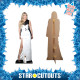 Figurine en carton taille réelle - Millie Bobby Brown en robe blanche - Actrice Britannique - Hauteur 171 cm
