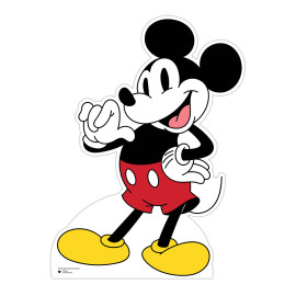 Figurine en carton - Disney Mickey Mouse au grand sourire - Hauteur 95 cm