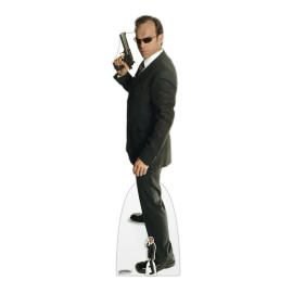 Figurine en carton taille réelle - Agent Smith Matrix tout de noir vêtu - Hugo Weaving - Hauteur 189 cm