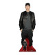 Figurine en carton Eminem rappeur américain en blouson noir et casquettes - Hauteur 196 cm