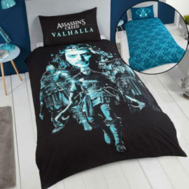 Parure de lit réversible et Taie D'oreiller Assassins Creed Valhalla - 135 cm x 200 cm