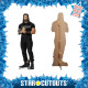 Figurine en carton taille réelle - Roman Reigns tout de noir vêtu - Catcheur WWE - Hauteur 192 cm