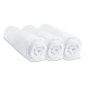 Lot de 3 Draps housse Jersey 100% Coton - 40x80/40x90 cm - Blanc