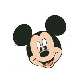 Coussin Forme Visage de Disney Mickey