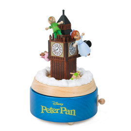 Boite à musique animée en bois – Peter Pan