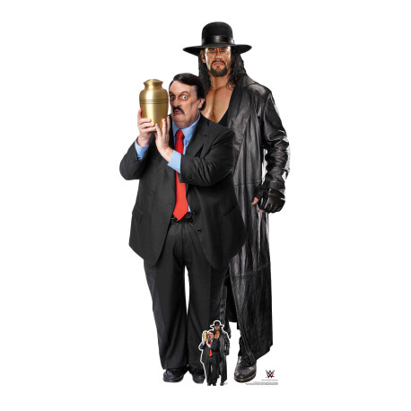 Figurine en carton taille réelle - The Undertaker et Paul Bearer - Catch WWE - Hauteur 194 cm