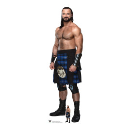 Figurine en carton taille réelle - Drew McIntyre en kilt - Catch WWE - Hauteur 196 cm