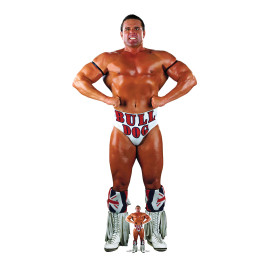 Figurine en carton taille réelle - British Bulldog - Catch WWE - Hauteur 181 cm