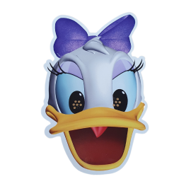 Masque en carton - visage Disney tête de Daisy duck 27 cm