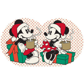 Coussin Forme Mickey et Minnie Noël