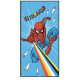 Serviette de plage - Spiderman - Toile d'araignée multicolore - 70x140 cm