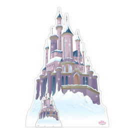 Figurine en carton - Disney Château de Noël Hiver - Hauteur 133 cm