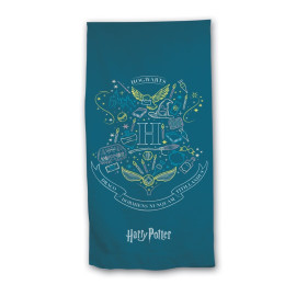 Serviette de plage - Harry Potter - Blason "Hogwarts" - 70x140 cm