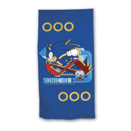 Serviette de plage - Sonic - Bleue - 70x140 cm