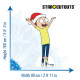 Figurine en carton - Noël - Rick et Morty - Morty Smith heureux - Hauteur 160 cm