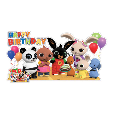Figurine en carton - Bing et ses amis - Fête d'anniversaire - Hauteur 91 cm