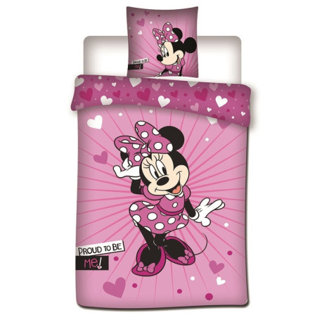Parure de lit réversible Disney Minnie "Proud to be me !" - 140 cm x 200 cm