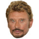 Masque en carton 2D Johnny HALLYDAY - Chanteur - Taille A4