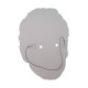 Masque en carton 2D Johnny HALLYDAY - Chanteur - Taille A4