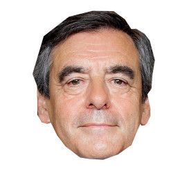 Masque en carton 2D François FILLION - Politique - Taille A4