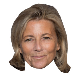 Masque en carton 2D Claire CHAZAL - Journaliste - Taille A4