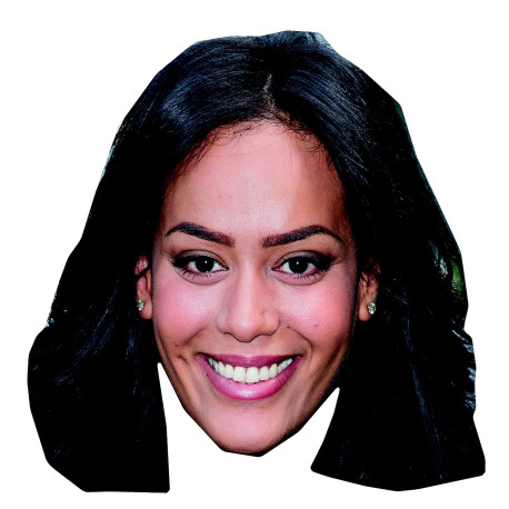 Masque en carton 2D Amel BENT - Chanteuse - Taille A4