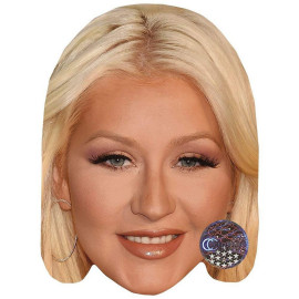 Masque en carton 2D Christina Aguilera - Chanteuse - Taille A4