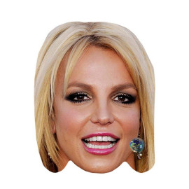 Masque en carton 2D Britney Spears - Chanteuse - Taille A4