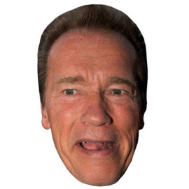 Masque en carton 2D Arnold Schwarzenegger - Acteur et homme politique - Taille A4