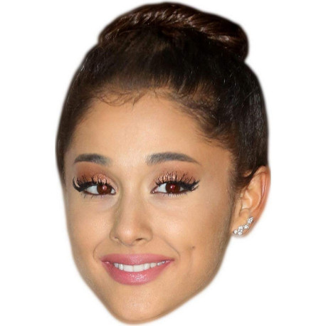 Masque en carton 2D Ariana Grande - Chanteuse - Taille A4