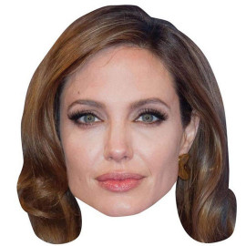 Masque en carton 2D Angelina Jolie - Actrice - Taille A4