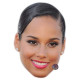 Masque en carton 2D Alicia Keys - Chanteuse - Taille A4