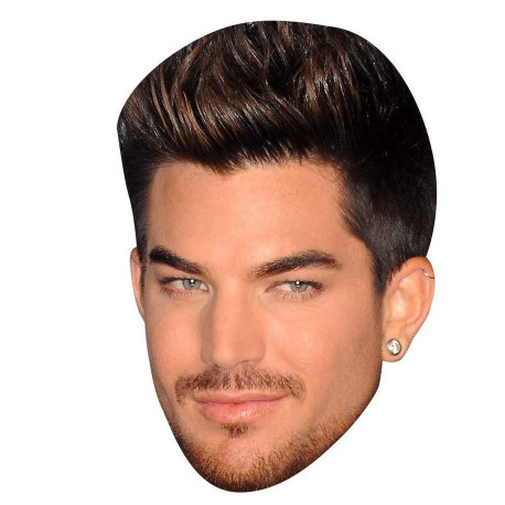 Masque en carton 2D Adam Lambert - Chanteur - Taille A4