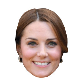 Masque en carton 2D Kate MIDDLETON - Famille Royale - Taille A4