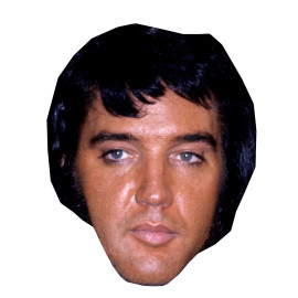 Masque en carton 2D Elvis PRESLEY - Chanteur - Taille A4