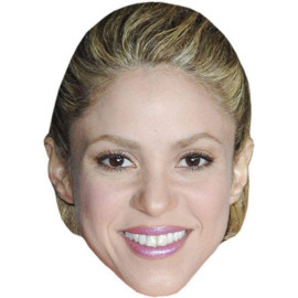 Masque en carton 2D Shakira - Chanteuse - Taille A4