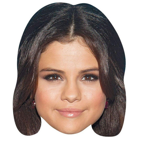 Masque en carton 2D Selena Gomez - Chanteur - Taille A4