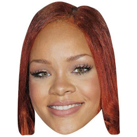 Masque en carton 2D Rihanna - Chanteuse - Taille A4