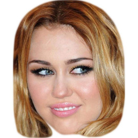 Masque en carton 2D Miley Cyrus - Chanteur - Taille A4