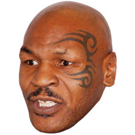 Masque en carton 2D Mike Tyson - Boxeur - Taille A4
