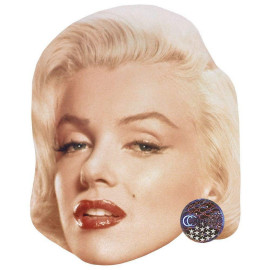 Masque en carton 2D Marilyn Monroe - Actrice et chanteuse - Taille A4