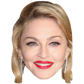 Masque en carton 2D Madonna - Chanteuse - Taille A4