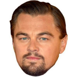 Masque en carton 2D Leonardo Di Caprio - Acteur - Taille A4