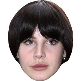 Masque en carton 2D Lana Del Ray - Chanteuse - Taille A4