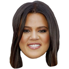 Masque en carton 2D Khloe Kardashian - Célébrité, mannequin - Taille A4