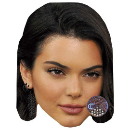 Masque en carton 2D Kendall Jenner - Célébrité, mannequin - Taille A4