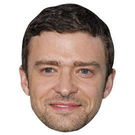Masque en carton 2D Justin Timberlake - Acteur et chanteur - Taille A4