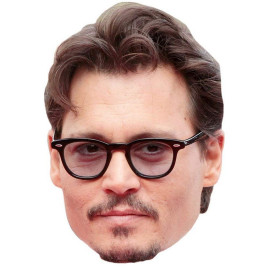 Masque en carton 2D Johnny Depp - Acteur - Taille A4